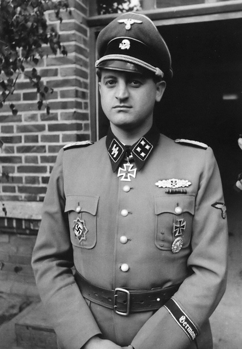 Member of the Waffen SS showing the close combat clasp in wear